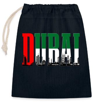 Dubai Skyline UAE Souvenir - Verschließbarer Geschenkbeutel aus Baumwolle (25x30cm) - Navy - Vorne