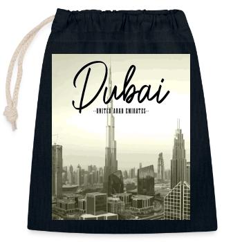 Dubai Skyline UAE Souvenir - Verschließbarer Geschenkbeutel aus Baumwolle (25x30cm) - Navy - Vorne