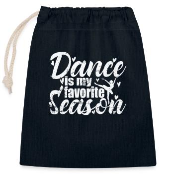 Dance is my favorite Season Ballet - Closable cotton gift bag (25x30cm) - navy - Front