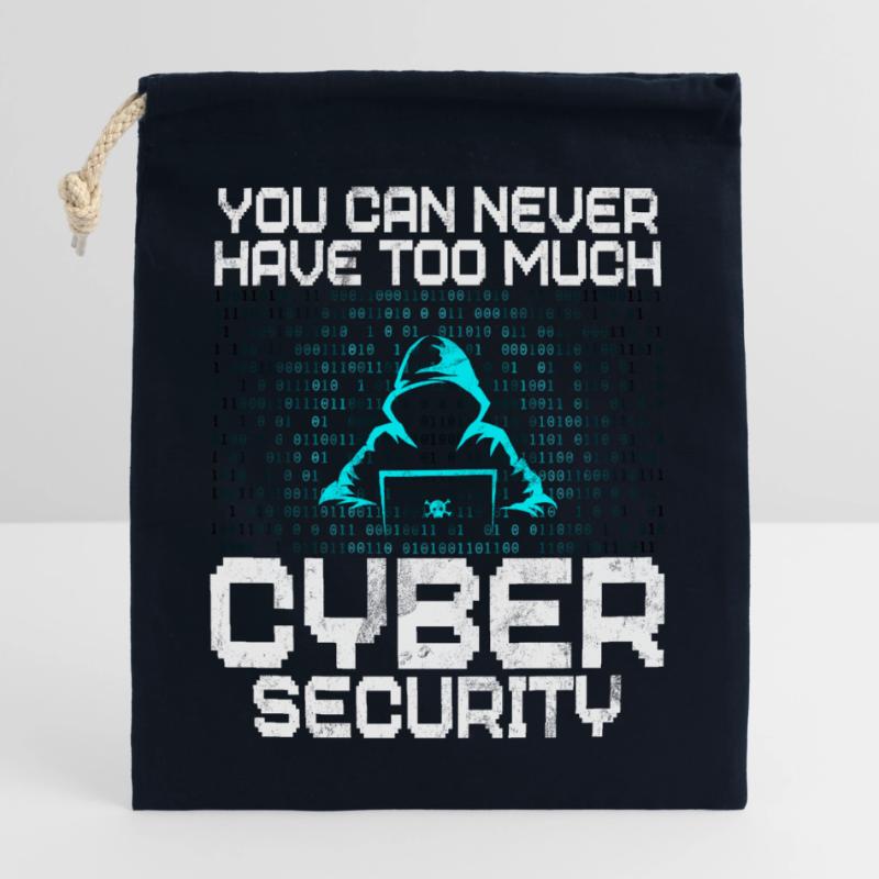 Cyber security hacker hacking Closable cotton gift bag (25x30cm)