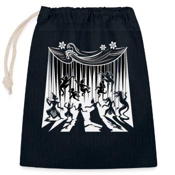 Puppet Mastery Shadow Play Bauchredner-geschenk - Verschließbarer Geschenkbeutel aus Baumwolle (25x30cm) - Navy - Vorne