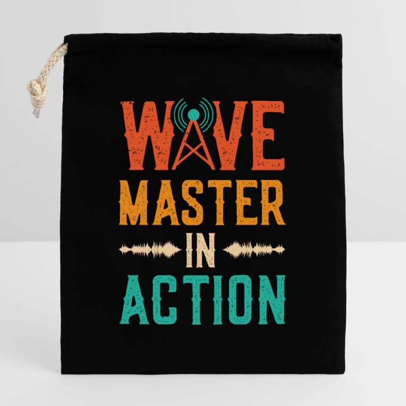 Wave Master In Action Quote - Program Speaker Closable cotton gift bag (25x30cm)