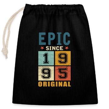 1995 Geburtstag Epic since - Verschließbarer Geschenkbeutel aus Baumwolle (25x30cm) - Schwarz - Vorne