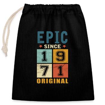 1971 Geburtstag Epic since - Verschließbarer Geschenkbeutel aus Baumwolle (25x30cm) - Schwarz - Vorne