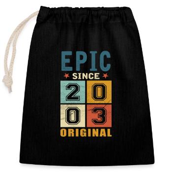 2003 Geburtstag Epic since - Verschließbarer Geschenkbeutel aus Baumwolle (25x30cm) - Schwarz - Vorne