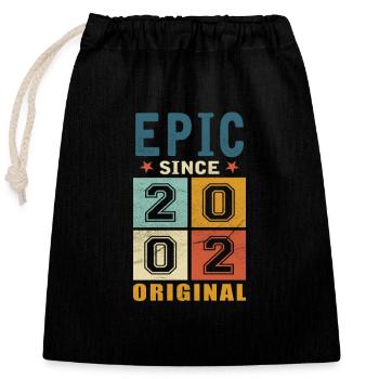 2002 Anniversaire épique depuis - Sac cadeau en coton avec cordon (25 x 30 cm) - noir - Devant