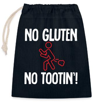 Sans gluten Intolérance au gluten - Sac cadeau en coton avec cordon (25 x 30 cm) - bleu marine - Devant