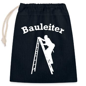 Bauleiter Baustelle Baustellen lustig - Verschließbarer Geschenkbeutel aus Baumwolle (25x30cm) - Navy - Vorne