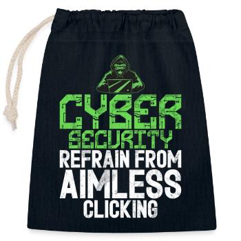 Piratage informatique en cybersécurité - Sac cadeau en coton avec cordon (25 x 30 cm) - bleu marine - Devant
