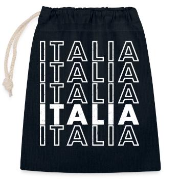Histoire ancienne Rome Italie loup Sculpture - Sac cadeau en coton avec cordon (25 x 30 cm) - bleu marine - Devant