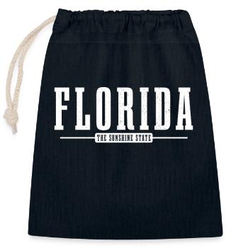 Florida Souvenir USA Amerika - Verschließbarer Geschenkbeutel aus Baumwolle (25x30cm) - Navy - Vorne