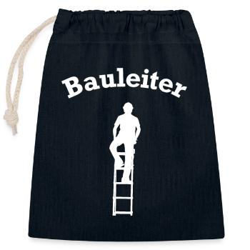 Bauleiter Baustelle Baustellen lustig - Verschließbarer Geschenkbeutel aus Baumwolle (25x30cm) - Navy - Vorne