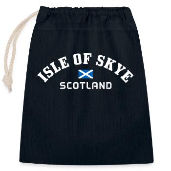 Île de Skye Drapeau de l’Écosse - Sac cadeau en coton avec cordon (25 x 30 cm) - bleu marine - Devant
