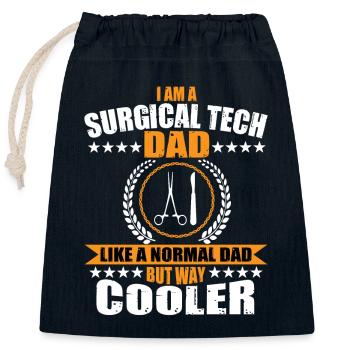 Chirurgisch-technischer Assistent Papa - Verschließbarer Geschenkbeutel aus Baumwolle (25x30cm) - Navy - Vorne