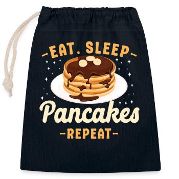 Amateur de crêpes Les enfants dorment - Sac cadeau en coton avec cordon (25 x 30 cm) - bleu marine - Devant