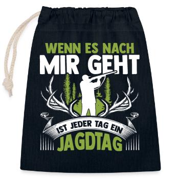Hunting Hunting Deer Hunting Wild Boar Hunting Hunter - Closable cotton gift bag (25x30cm) - navy - Front