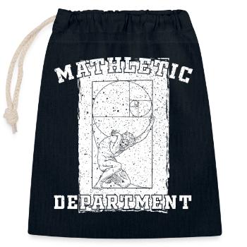 Kunst Goldener Schnitt Mathe Geometrie Zahlen - Verschließbarer Geschenkbeutel aus Baumwolle (25x30cm) - Navy - Vorne