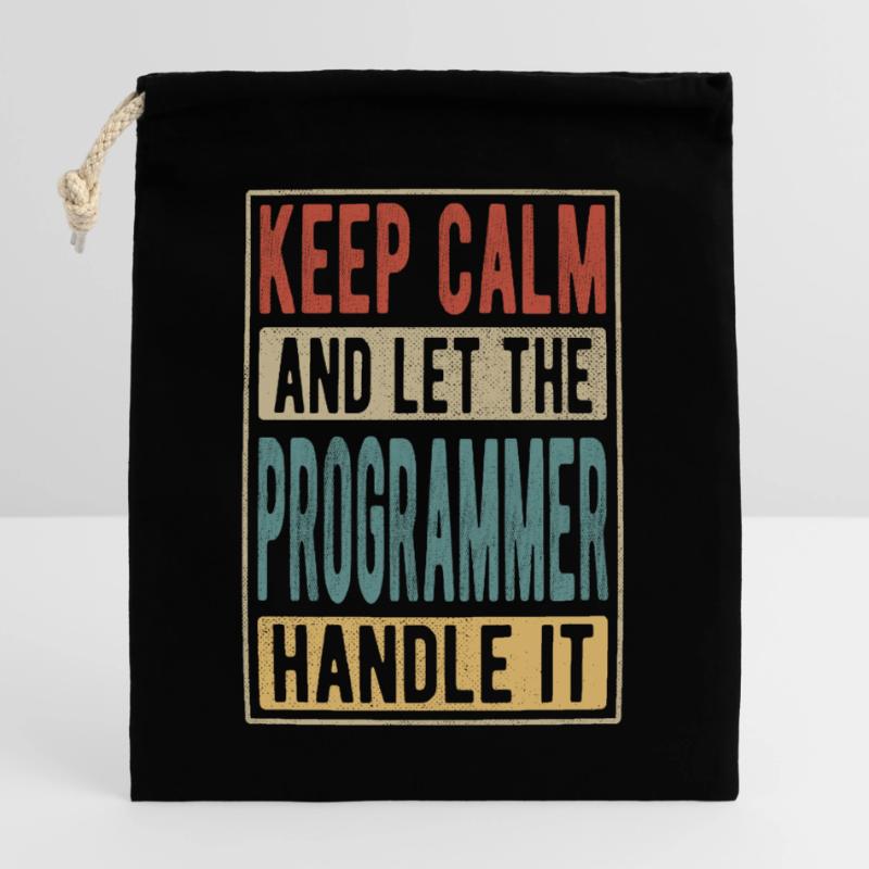 Programmierer Retro Geschenk Verschließbarer Geschenkbeutel aus Baumwolle (25x30cm)