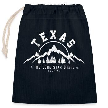 Texas - Sac cadeau en coton avec cordon (25 x 30 cm) - bleu marine - Devant
