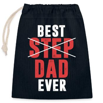 Bester Stiefvater aller Zeiten Stiefvater - Verschließbarer Geschenkbeutel aus Baumwolle (25x30cm) - Navy - Vorne