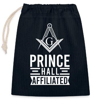 Freimaurer Winkel & Zirkel FREEMASON Prince Hall - Verschließbarer Geschenkbeutel aus Baumwolle (25x30cm) - Navy - Vorne