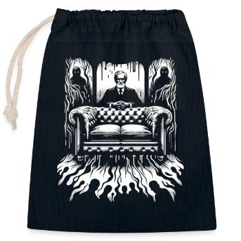 Horreur psychologique suspense psychiatrique - Sac cadeau en coton avec cordon (25 x 30 cm) - bleu marine - Devant
