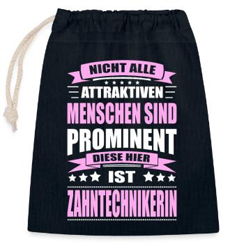 Nicht Alle Menschen Sind Prominent Zahntechnikerin - Verschließbarer Geschenkbeutel aus Baumwolle (25x30cm) - Navy - Vorne