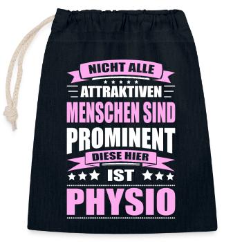 Nicht Alle Menschen Sind Prominent Physio - Verschließbarer Geschenkbeutel aus Baumwolle (25x30cm) - Navy - Vorne