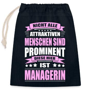 Nicht Alle Menschen Sind Prominent Managerin - Verschließbarer Geschenkbeutel aus Baumwolle (25x30cm) - Navy - Vorne