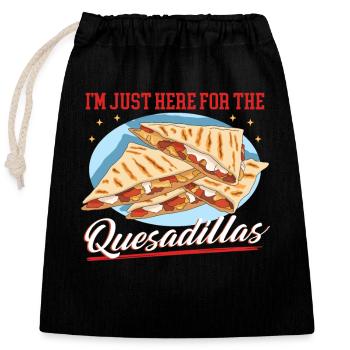 Quesadilla Mexican Quesadillas Gift - Closable cotton gift bag (25x30cm) - black - Front
