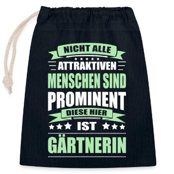 Nicht Alle Menschen Sind Prominent Gärtnerin - Verschließbarer Geschenkbeutel aus Baumwolle (25x30cm) - Navy - Vorne