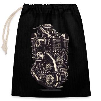 Ingénieur automobile Mécanicien de véhicules à moteur Vintage - Sac cadeau en coton avec cordon (25 x 30 cm) - noir - Devant