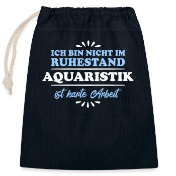 Pensionné Pensionné Aquarium des retraités - Sac cadeau en coton avec cordon (25 x 30 cm) - bleu marine - Devant