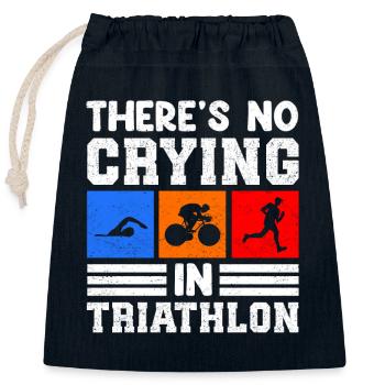 Triathlon Sports Triathlète Triathlète Cadeau - Sac cadeau en coton avec cordon (25 x 30 cm) - bleu marine - Devant