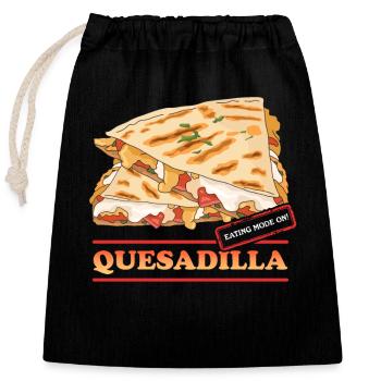 Quesadillas Tortilla Quesadilla Gift - Closable cotton gift bag (25x30cm) - black - Front