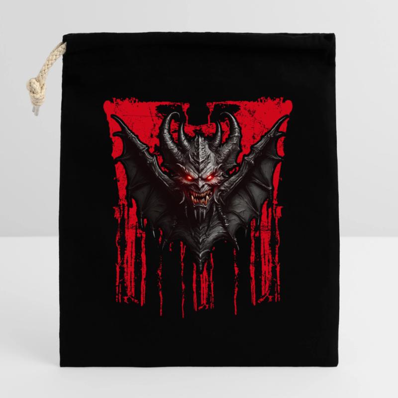 Devilish Bat Devil Closable cotton gift bag (25x30cm)