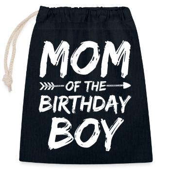 Mutter des Geburtstagskindes passend zur Familienfeier - Verschließbarer Geschenkbeutel aus Baumwolle (25x30cm) - Navy - Vorne