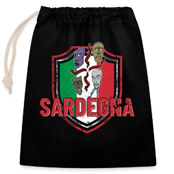 Sardegna Mittelmeer Italien Sardinien Urlaub - Verschließbarer Geschenkbeutel aus Baumwolle (25x30cm) - Schwarz - Vorne