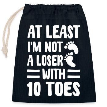 Care toe amputation - Closable cotton gift bag (25x30cm) - navy - Front