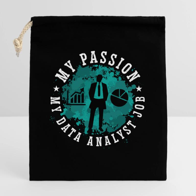 Data Analyst My Passion My Data Computer Science Sac cadeau en coton avec cordon (25 x 30 cm)