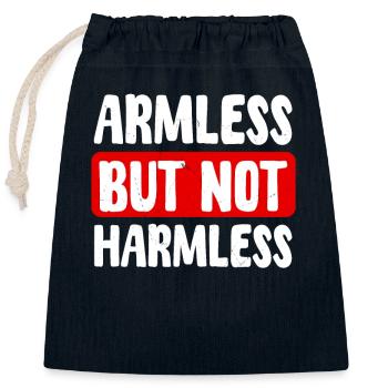 Lustiger Spruch Für Armamputierte - Verschließbarer Geschenkbeutel aus Baumwolle (25x30cm) - Navy - Vorne