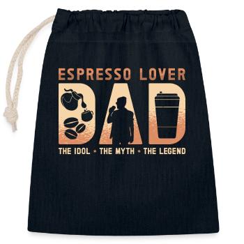 Espresso Lover Dad The Idol The Myth Coffee Maker - Verschließbarer Geschenkbeutel aus Baumwolle (25x30cm) - Navy - Vorne