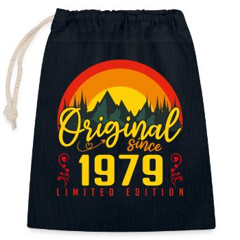 Geburtstag 1979 Geburtstag geboren 1979 Geschenk - Verschließbarer Geschenkbeutel aus Baumwolle (25x30cm) - Navy - Vorne