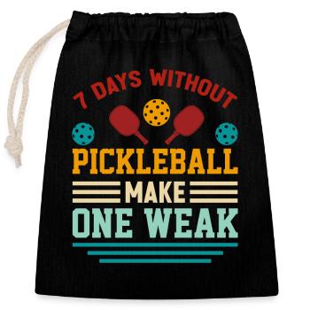 Pickleball-spieler-pickleball-turnierkleidung - Verschließbarer Geschenkbeutel aus Baumwolle (25x30cm) - Schwarz - Vorne