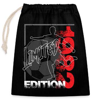 Édition limitée 1982 Édition limitée Football - Sac cadeau en coton avec cordon (25 x 30 cm) - noir - Devant
