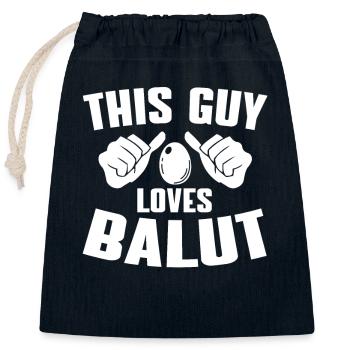 Balut Humor - Closable cotton gift bag (25x30cm) - navy - Front