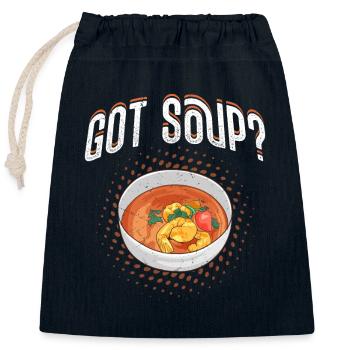 Got Soup? Meal Food Bowl - Closable cotton gift bag (25x30cm) - navy - Front
