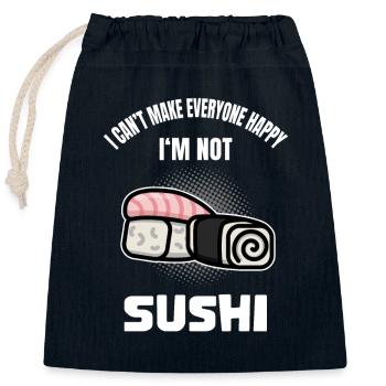 Lustiger Sushinliebhaber Spruch Japanisches Essen - Verschließbarer Geschenkbeutel aus Baumwolle (25x30cm) - Navy - Vorne