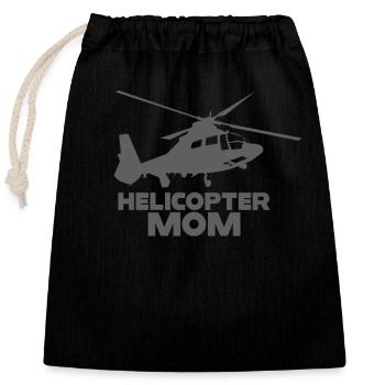 Helikopter Eltern Lustige Helikoptermutter - Verschließbarer Geschenkbeutel aus Baumwolle (25x30cm) - Schwarz - Vorne