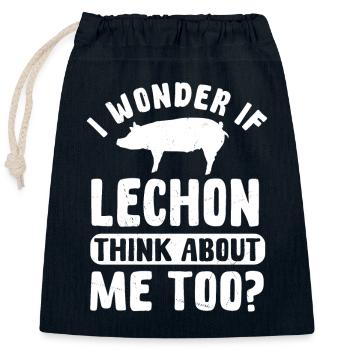 Philippinischer Schweinebauch - Verschließbarer Geschenkbeutel aus Baumwolle (25x30cm) - Navy - Vorne